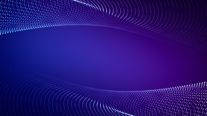 Wall Mural - abstract background particles purple and blue. big data fluid concept.