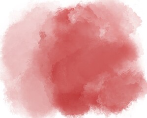 Wall Mural - Red watercolor stain with wash. Watercolor texture