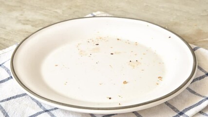 Canvas Print - Stop motion animation of crispy chocolate chip cookies vanishing from a plate