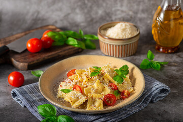 Wall Mural - Ravioli with cheese and chilli