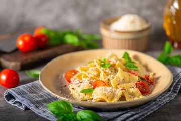 Wall Mural - Ravioli with cheese and chilli