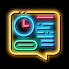 Poster - deadline of audit neon light sign vector. Glowing bright icon deadline of audit sign. transparent symbol illustration