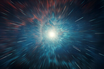 Wall Mural - supernova - star explosion in a galaxy of an unknown universe