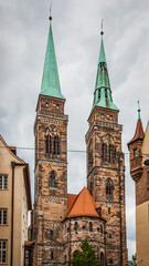 Wall Mural - Bell towers of St. Sebaldus Church in Nuremberg