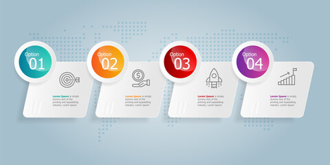 Wall Mural - abstract tab bar horizontal infographics presentation