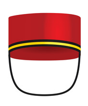 Red Bellboy Hat. Vector Illustration