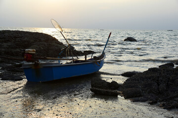 Poster - Sonnenuntergang am Strand von Naklua, Chonburi, Thailand