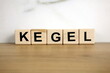 Kegel word from wooden blocks