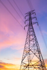 Electric pole in the evening