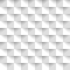 Wall Mural - geometric seamless pattern. abstract white square background. repeated 3d geometry pattern for desig
