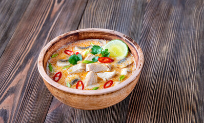 Wall Mural - Bowl of Tom kha kai