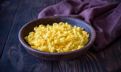 Poster - Portion of saffron risotto