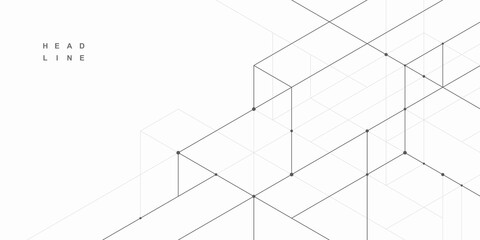 Abstract geometric technological background. Vector creative design.