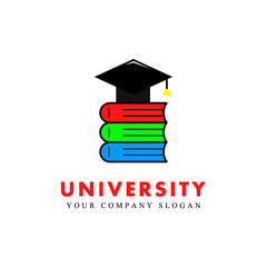 Wall Mural - university logo with a simple concept. suitable for company logos, communities, shops, etc.