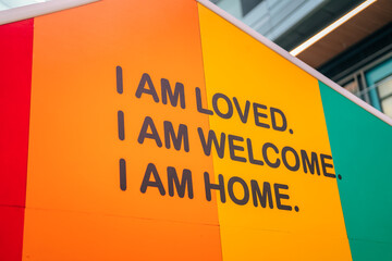 sign loved welcome home 