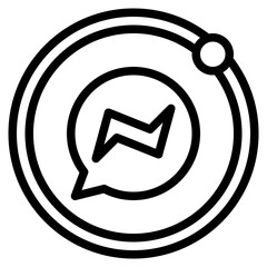 message outline style icon