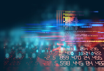 Poster - digital code number abstract technology background