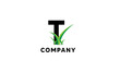 Letter T Lawncare Landscaping Green Grass Logo