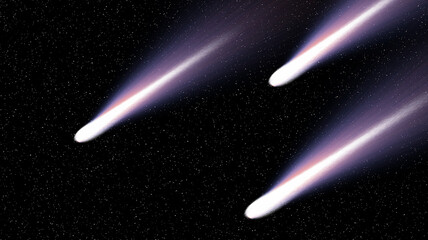 Comet in space