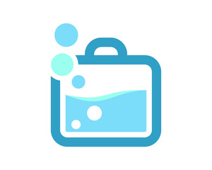 suitcase lab logo icon template