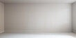 © RocknRoller Studios - Interior Wall. Empty White Room Background with a White Floor. 3D Render.