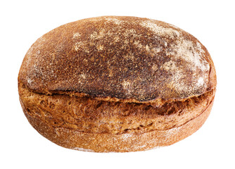 Canvas Print - Freshly baked homemade sour dough bread isolated on white background.