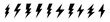 lightning bolt icon. energy power thnder flash electric volt sign vector illustration isolated on white background. thunderstorm logo  set