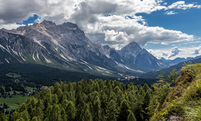 Aufkleber -  Amazing nature landscape in the mountains. Dolomite Alps. Italy