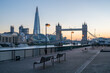 © JCB - London skyline at dusk with Tower Bridge and The Shard