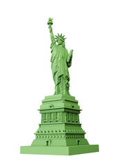 liberty statue isolated on white background