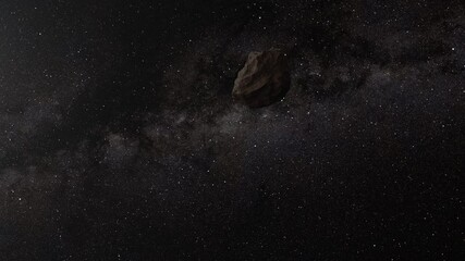 Wall Mural - 4k Flying Asteroid in Space
