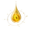 Cosmetic oil or Cosmetic Essence Liquid drop on a white background