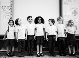 Wall Mural - Happy kids at elementary school