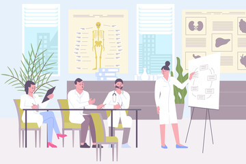 Wall Mural - Meeting Of Doctors Composition