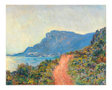 La Corniche Near Monaco (1884) By Claude Monet.