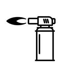 Wall Mural - blowtorch line icon. clipart image isolated on white background