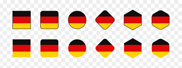 Wall Mural - Germany flag set, national of germany flag with flat color . vector illustration