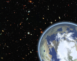 Wall Mural - magnificent earth in outer space. the elements of this image furnished by nasa.