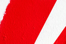 Red And White Wall With Paint
