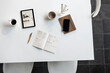 © BONNINSTUDIO/Stocksy - Stationery and devices on desk