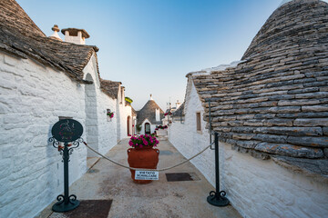 Wall Mural - Sunrise in Alberobello. the town of trulli in Puglia, a fantastic landscape