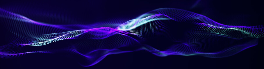 Wall Mural - network connecting triangles background with dots and lines. futuristic polygonal background. artifi