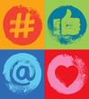 © The Laundry Room/Stocksy - Four Stacked Social Media Symbols