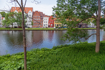 Canvas Print - Entlang der Trave in Lübeck