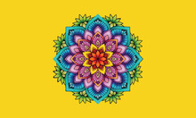 Mandala Coloring Book For Kids Mandala Coloring Page Yellow Background