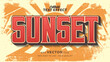 © Crealive.Studio - Editable text style effect - retro sunset summer text in grunge style theme