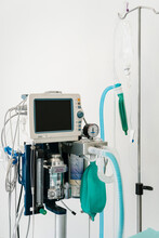 Monitor And Wired Machinery Of A Veterinary Operating Room