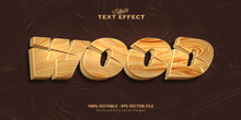 Wood Text, Editable Text Effect