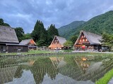 Fototapeta Do pokoju - Toyama: Gokayama Gassho-style Houses, Nanto-Shi, World Heritage area, Traditional Japanese confectionery, Yokan, Dango, Matcha