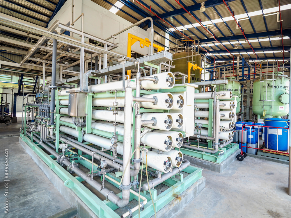 A reverse osmosis plant of water treatment plant in industrial zone at ...